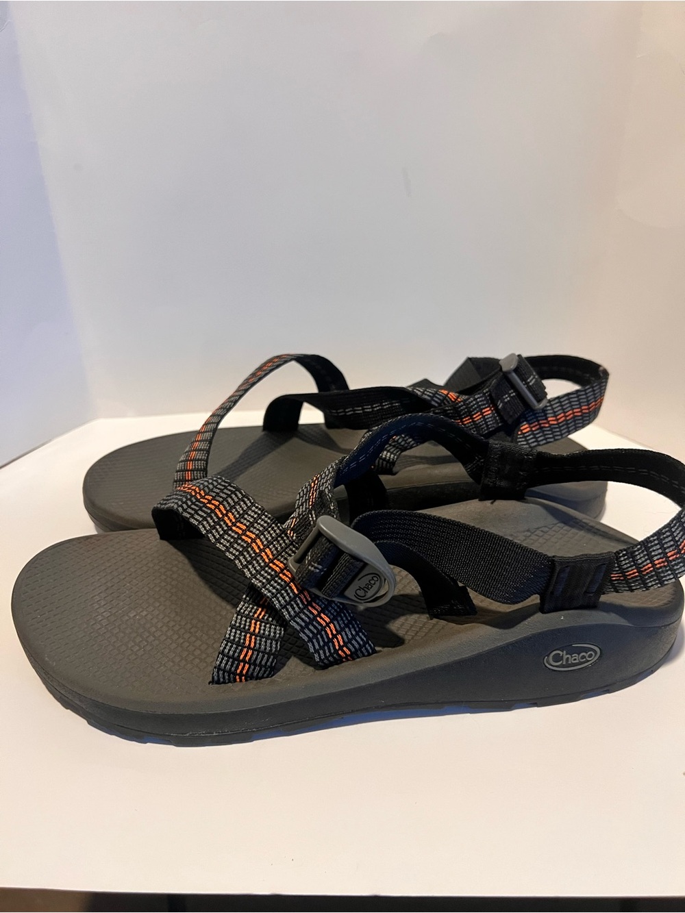 Chaco Men's Z/Cloud sport sandals in Traffic Orange color